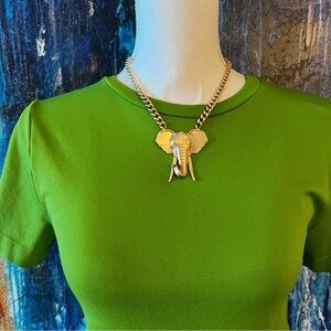 Yochi $92 Retired Piece Elephant Necklace Elphi